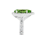 White gold Pear Cut Halo Round Diamond Pavé Band with Four-Prong Setting_5