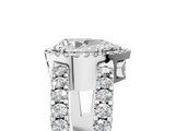 White gold Pear Cut Halo Split Shank Diamond Ring with Four-Prong Setting_89