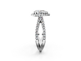 White gold Pear Cut Halo Split Shank Pave Set Ring_68