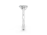 White gold Pear Cut Moissanite Solitaire Engagement Ring with Cathedral Setting and Four-Prong Mount_32