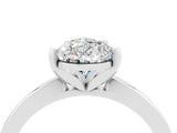 White gold Pear Cut Moissanite Solitaire Engagement Ring with Classic Band and Four-Prong Setting_28