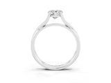 White gold Pear Cut Moissanite Solitaire Twist Band Prong Setting Ring_39
