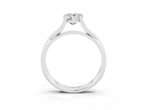 White gold Pear Cut Moissanite Solitaire Twist Band Prong Setting Ring_39