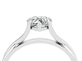 White gold Pear Cut Moissanite Solitaire Twist Band Prong Setting Ring_40