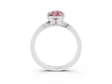White gold Pear Cut Morganite Solitaire Engagement Ring with Classic Band and Four-Prong Setting_27