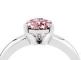 White gold Pear Cut Morganite Solitaire Engagement Ring with Round Band and Four-Prong Setting_28
