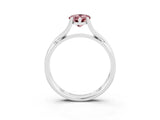 White gold Pear Cut Morganite Solitaire Twist Band Prong Setting Ring_39