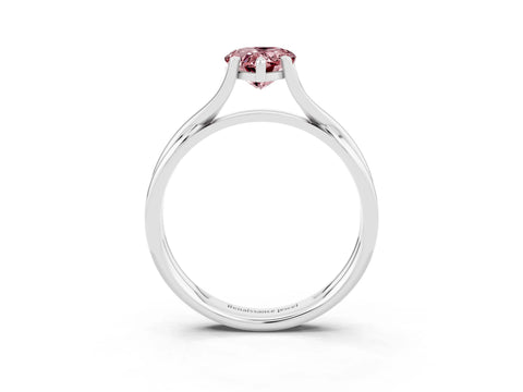 White gold Pear Cut Morganite Solitaire Twist Band Prong Setting Ring_39