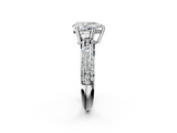 White gold Pear Cut Pave Diamond Engagement Ring with Channel Set Band and Four-Prong Setting_26