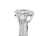 White gold Pear Cut Pave Diamond Engagement Ring with Channel Set Band and Four-Prong Setting_29