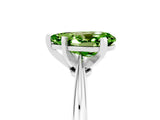 White gold Pear Cut Peridot Solitaire Engagement Ring with Classic Band and Four-Prong Setting_41