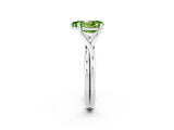 White gold Pear Cut Peridot Solitaire Twist Band Prong Setting Ring_38
