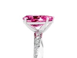 White gold Pear Cut Pink Sapphire Engagement Ring with Side Stone Accents and Four-Prong Setting_56