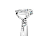 White gold Pear Cut Solitaire Diamond Engagement Ring with Twisted Pave Band and Four-Prong Setting_12
