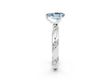 White gold Pear Cut Solitaire Diamond Engagement Ring with Twisted Pave Band and Four-Prong Setting_2