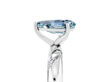 White gold Pear Cut Solitaire Diamond Engagement Ring with Twisted Pave Band and Four-Prong Setting_5
