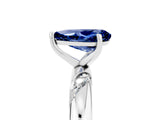 White gold Pear Cut Solitaire Diamond Engagement Ring with Twisted Pave Band and Four-Prong Setting_5