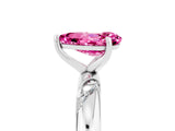 White gold Pear Cut Solitaire Diamond Engagement Ring with Twisted Pave Band and Four-Prong Setting_5
