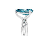 White gold Pear Cut Solitaire Diamond Engagement Ring with Twisted Pave Band and Four-Prong Setting_5