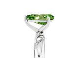 White gold Pear Cut Solitaire Diamond Engagement Ring with Twisted Pave Band and Four-Prong Setting_5