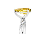 White gold Pear Cut Solitaire Diamond Engagement Ring with Twisted Pave Band and Four-Prong Setting_5