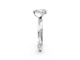 White gold Pear Cut Solitaire Diamond Engagement Ring with Twisted Pave Band and Four-Prong Setting_9