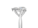 White gold Pear Cut Solitaire Diamond Ring with Six-Prong Setting and Classic Band_11