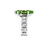 White gold Pear Cut Solitaire Diamond with Pavé Band and Four-Prong Setting_25