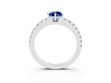White gold Pear Cut Solitaire Diamond with Pavé Band and Four-Prong Setting_27