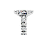 White gold Pear Cut Solitaire Diamond with Pavé Band and Four-Prong Setting_28