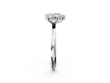 White gold Pear Cut Solitaire Engagement Ring with Four-Prong Setting and Classic Band_55