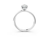 White gold Pear Cut Solitaire Engagement Ring with Four-Prong Setting and Classic Band_56