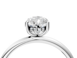 White gold Pear Cut Solitaire Engagement Ring with Four-Prong Setting and Classic Band_57