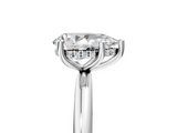 White gold Pear Cut Solitaire Engagement Ring with Four-Prong Setting and Classic Band_58