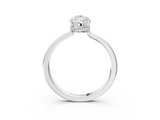 White gold Pear Cut Solitaire Engagement Ring with Four-Prong Setting on a Classic Band_60