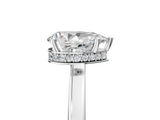 White gold Pear Cut Solitaire Engagement Ring with Four-Prong Setting on a Classic Band_62