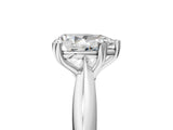 White gold Pear Cut Solitaire Engagement Ring with Tapered Band and Four-Prong Setting 5