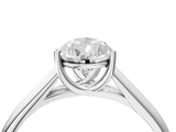White gold Pear Cut Solitaire Engagement Ring with Tapered Band and Four-Prong Setting_7