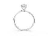 White gold Pear Cut Solitaire Engagement Ring with Thin Band and Four-Prong Setting_6