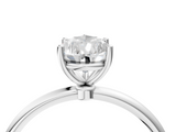 White gold Pear Cut Solitaire Engagement Ring with Thin Band and Four-Prong Setting_7
