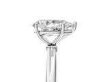 White gold Pear Cut Solitaire Engagement Ring with Thin Band and Four-Prong Setting_8