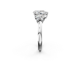 White gold Pear Cut Solitaire Floral Diamond Ring with Four-Prong Setting_39