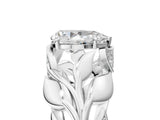 White gold Pear Cut Solitaire Leaf-Inspired Engagement Ring with Prong Setting_12