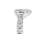 White gold Pear Cut Solitaire Pave Diamond Engagement Ring with Four-Prong Setting_17
