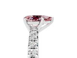 White gold Pear Cut Solitaire Pave Diamond Engagement Ring with Four-Prong Setting_29