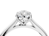 White gold Pear Cut Solitaire Ring with Cathedral Band and Four-Prong Setting_113