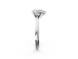 White gold Pear Cut Solitaire Ring with Four-Prong Setting on a Classic Band_108