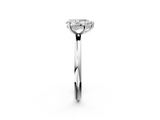White gold Pear Cut Solitaire Ring with Thin Band and Four-Prong Setting_51