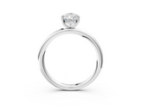 White gold Pear Cut Solitaire Ring with Thin Band and Four-Prong Setting_52