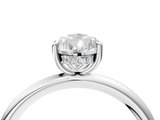 White gold Pear Cut Solitaire Ring with Thin Band and Four-Prong Setting_53